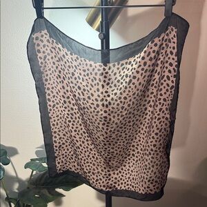 Trending accessories Zara animal Print Scarf with Black‎ Trim